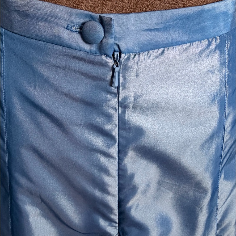 Express Shimmering Blue Maxi Skirt - Picture 9 of 13